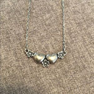 James Avery Hearts & Flowers Necklace, Sterling S